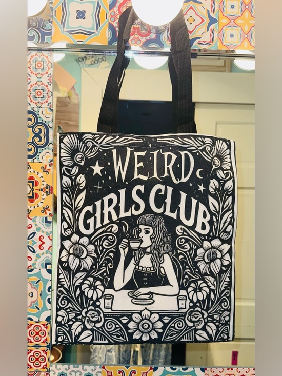 null Handbags - BNWT “Weird Girls Club” Gothic Cottagecore Witchy Bookish Tote Bag